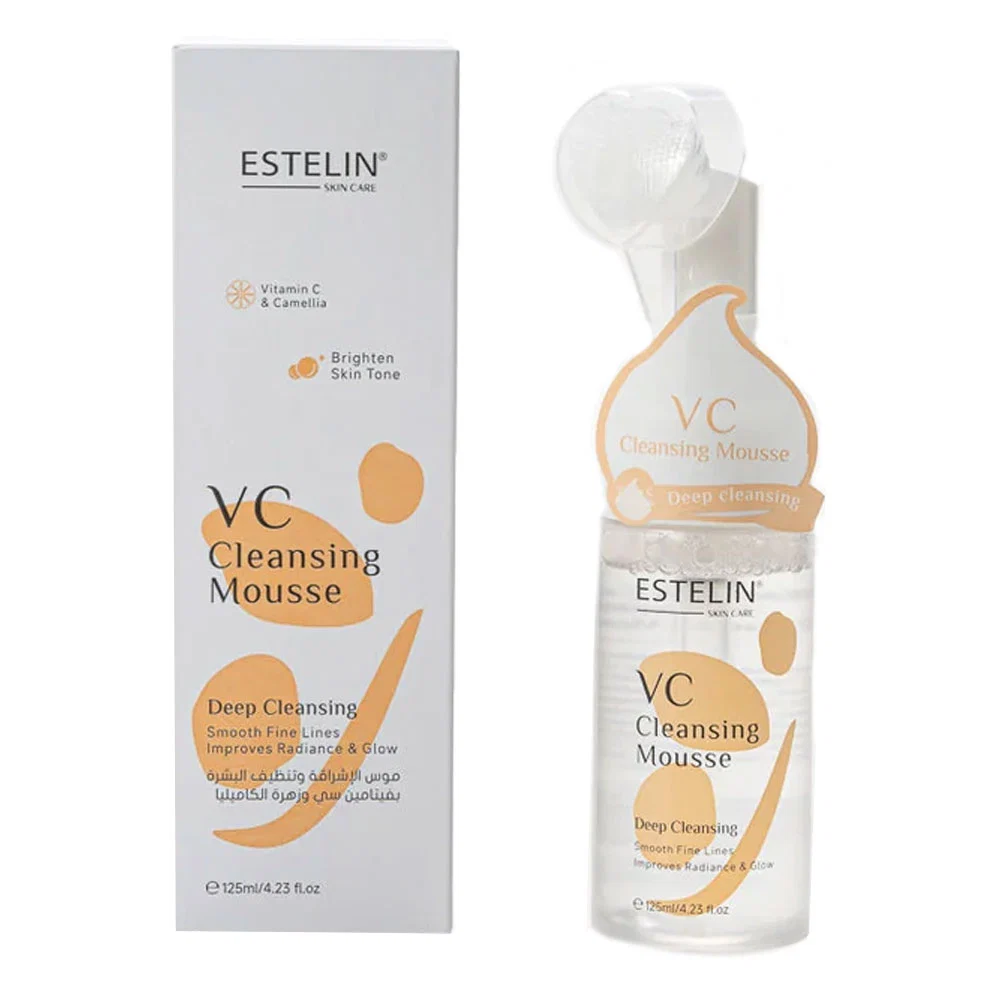 Пенка-мусс для лица с витамином C и камелией Estelin Vitamin C & Camellia Brightening Cleansing Mousse, 125 мл