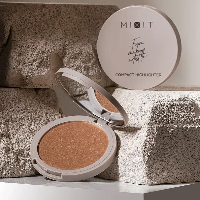 Компактный хайлайтер MIXIT Make Up Сompact Highlighter 02, 1,35г