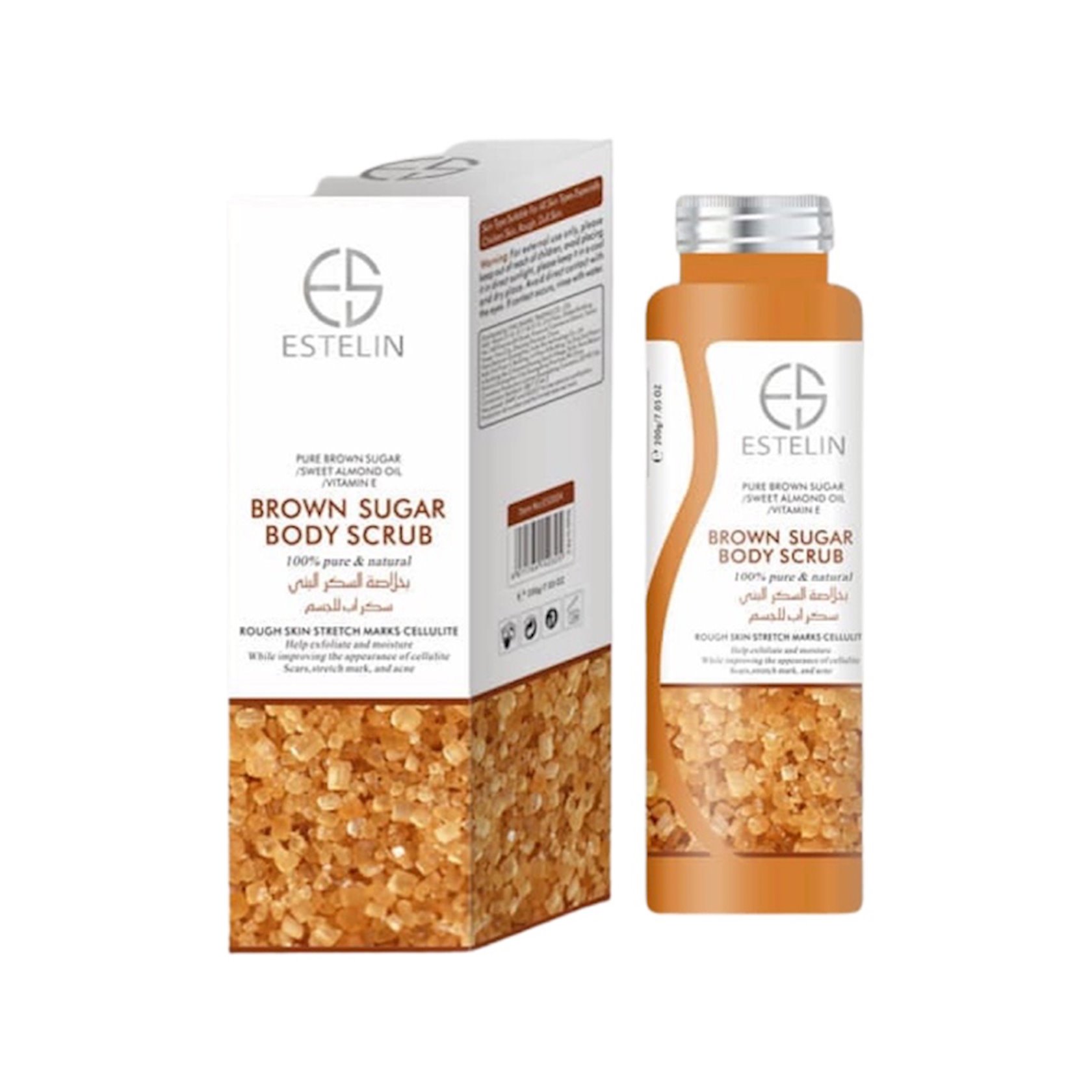 Скраб для тела с коричневым сахаром Estelin Brown Sugar Body Scrub, 200 g