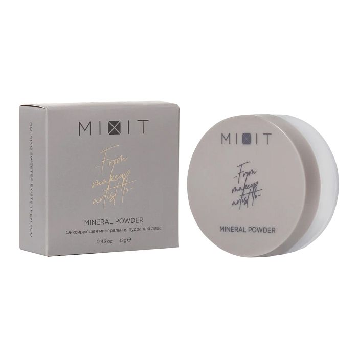 Фиксирующая минеральная пудра для лица MIXIT Make Up Mineral Powder 30мл