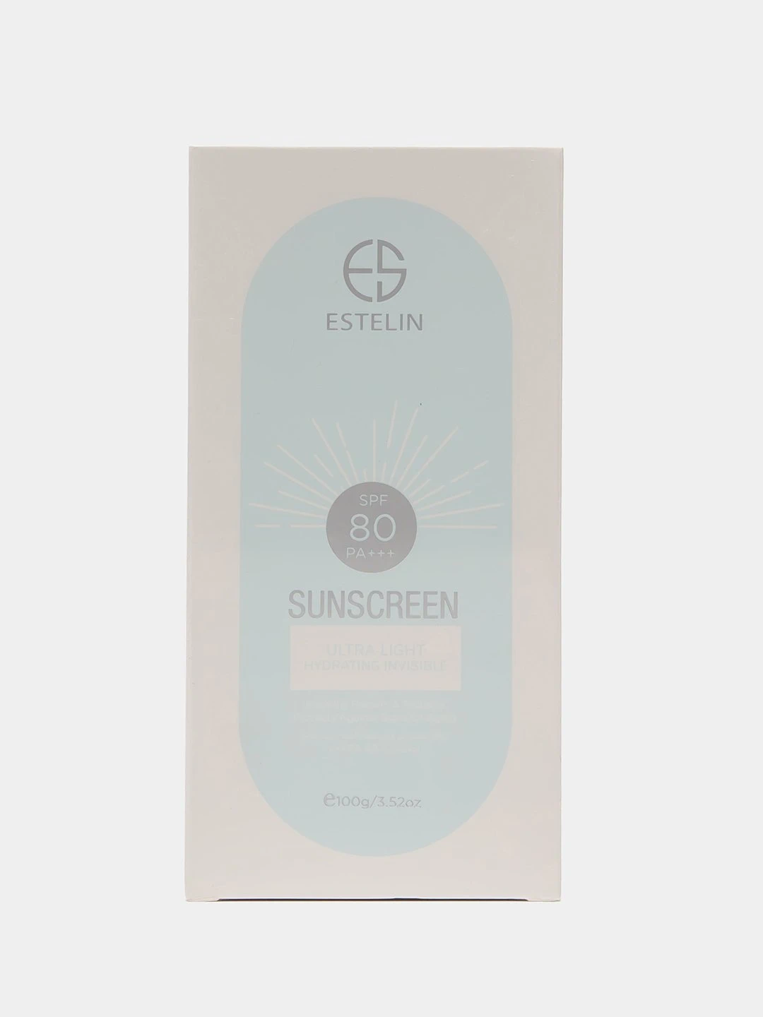 Солнцезащитный крем Estelin Ultra-Light Hydrating Invisible Sunscreen SPF80 PA+++, 100 g