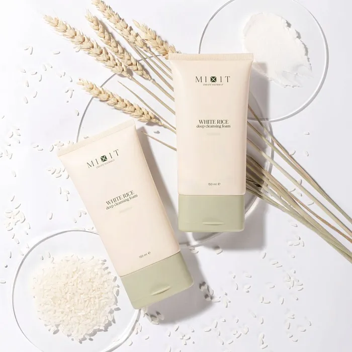 Пенка для глубокого очищения лица c экстрактом риса MIXIT White Rice Deep Cleansing Foam 150мл