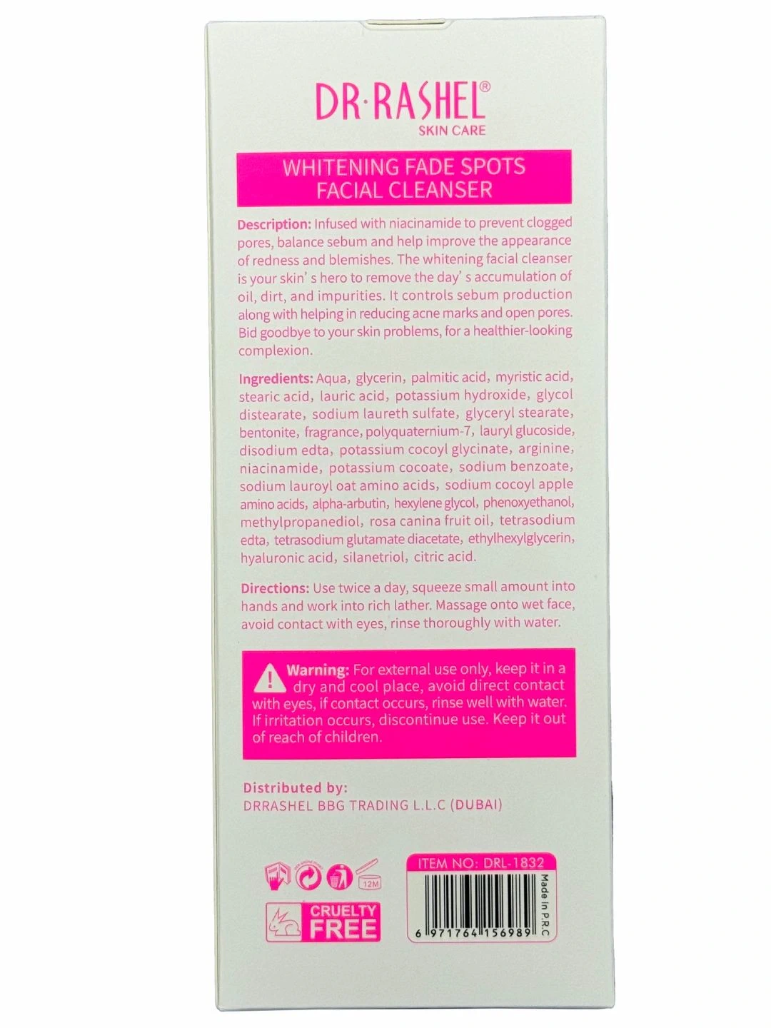 Очищающий гель для лица с осветляющим эффектом, Dr. Rashel Whitening Fade Spots Facial Cleanser, 150 g