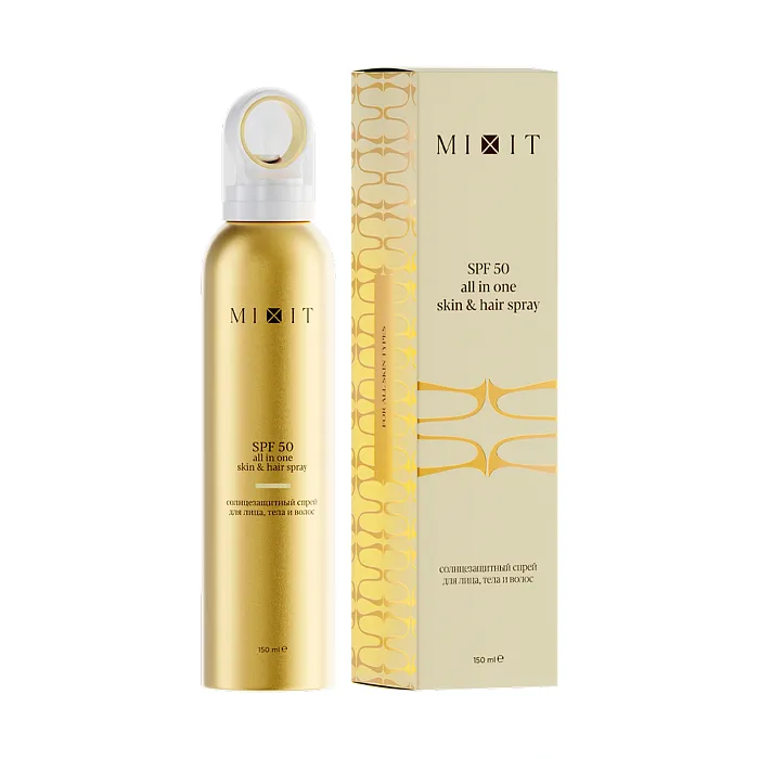 Солнцезащитный спрей для лица, тела и волос MIXIT SPF 50 all in one skin & hair spray 150мл