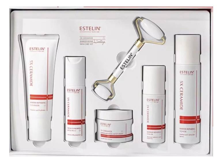 Набор с Церамидами для ухода за кожей Estelin 5X Ceramide Barrier Repair Skin Care Set, 6 шт