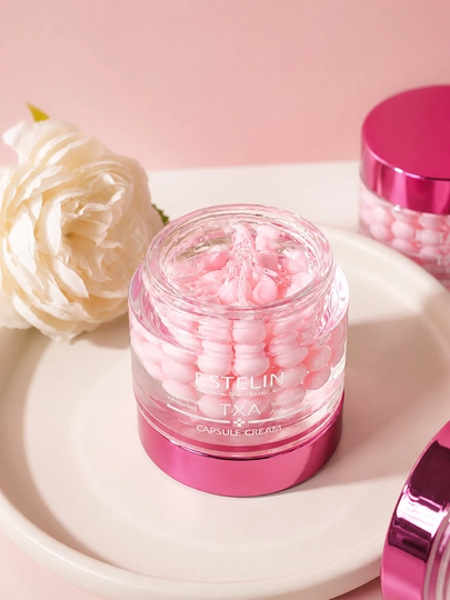  Крем для лица от акне с Ниацинамидом Estelin Niacinamide & Tranexamic Acid Whitening Capsule Cream, 60 г