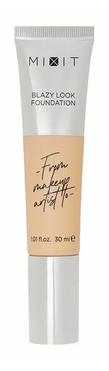 Тональная основа с эффектом сияния MIXIT Make Up Foundation Blazy Look, 01 30мл