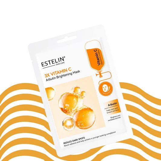 Тканевая маска с тройным витамином C и арбутином Estelin 3X Vitamin C & Arbutin Brightening Mask, 25 г