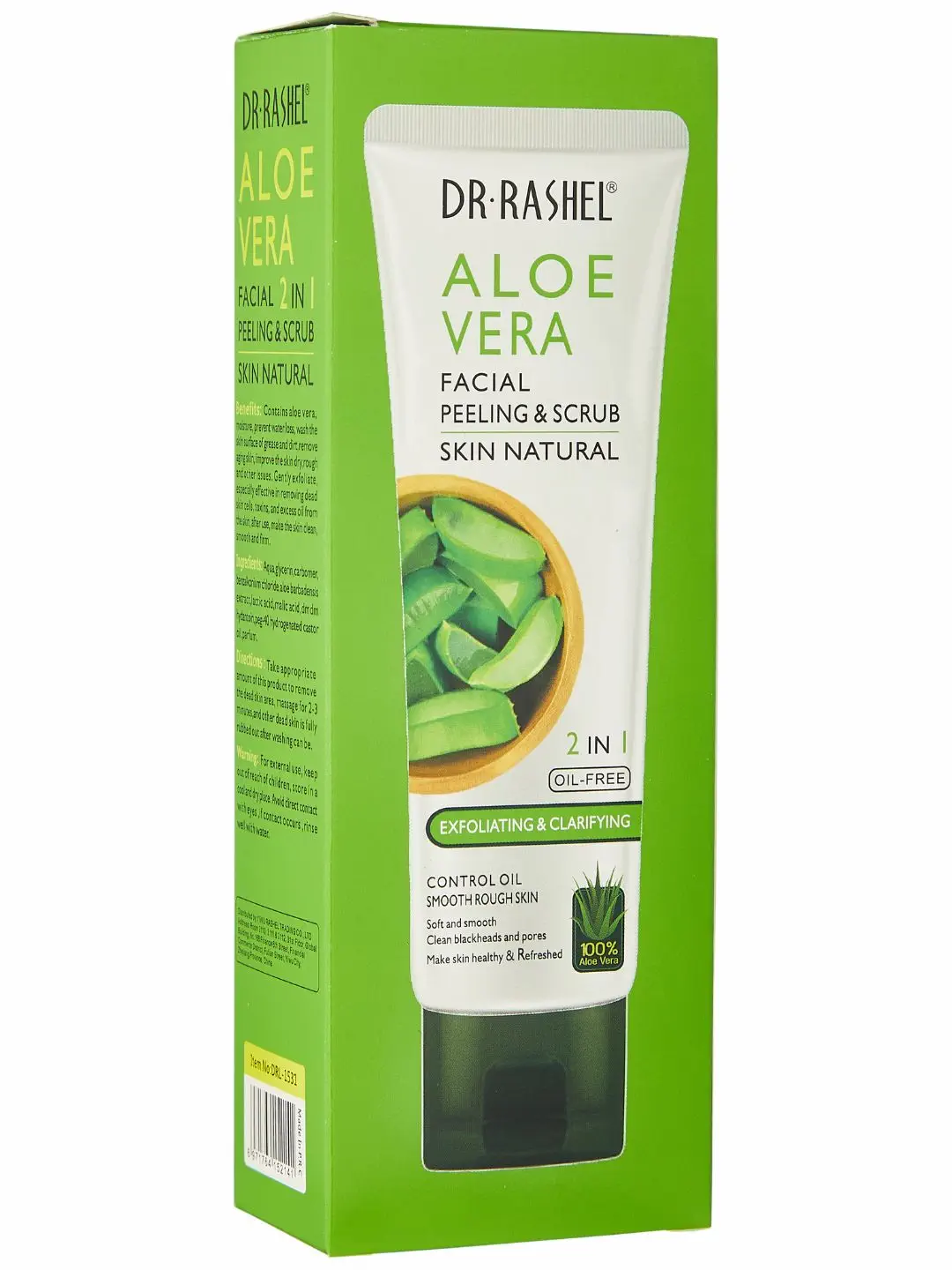 Увлажняющий пилинг-скраб для лица с Алоэ вера, Dr. Rashel Aloe Vera Peeling & Scrub, 100 ml