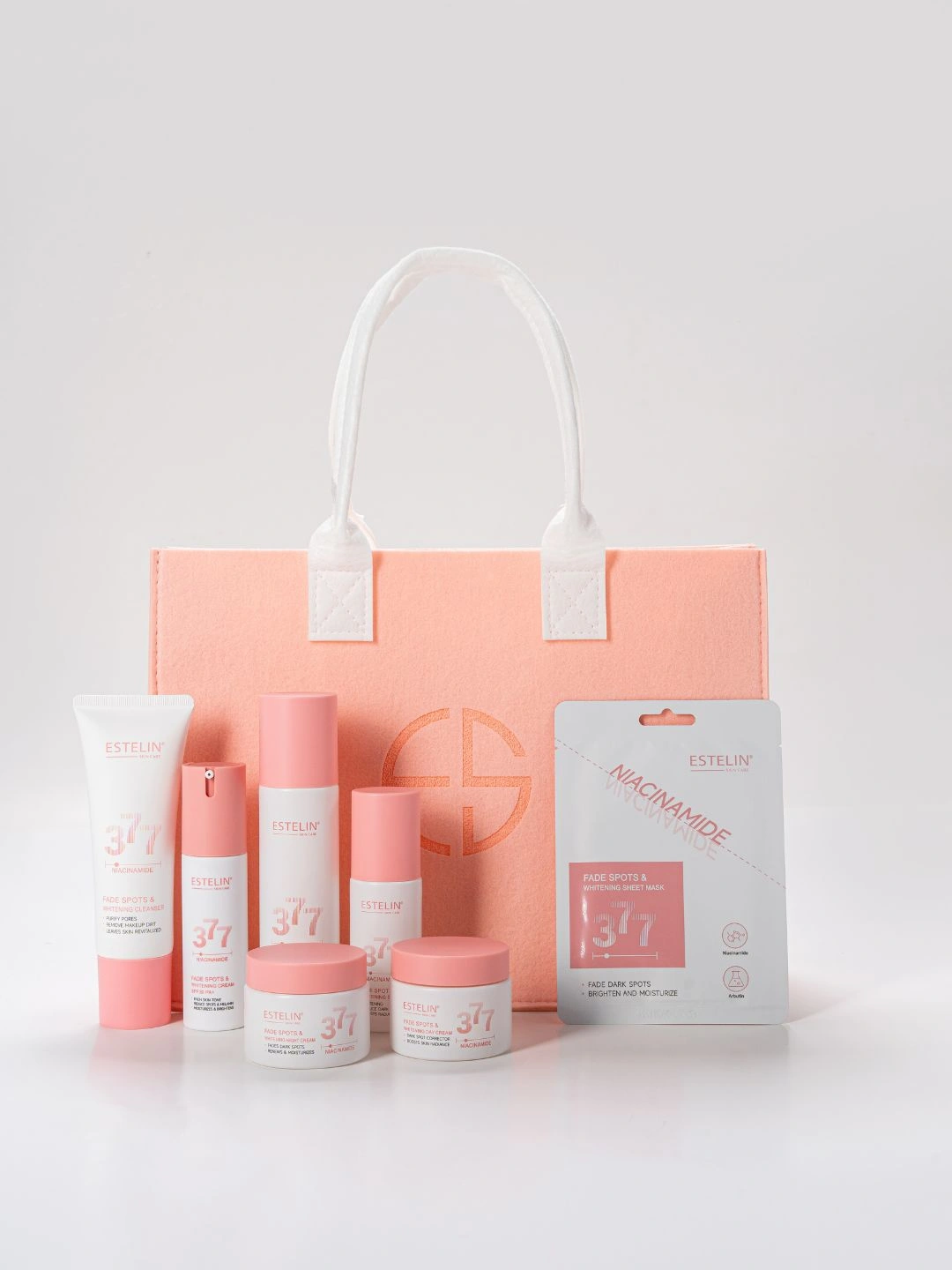  Восстанавливающий набор для ухода за кожей с Ниацинамидом Estelin Niacinamide Fade Spots & Whitening Skin Care Set, 7 шт