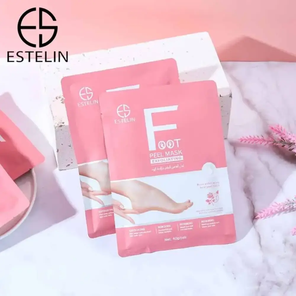 Маска-пилинг для ног с ароматом розы, Estelin Rose Exfoliating Foot Peel Mask, 40 g × 2 пары