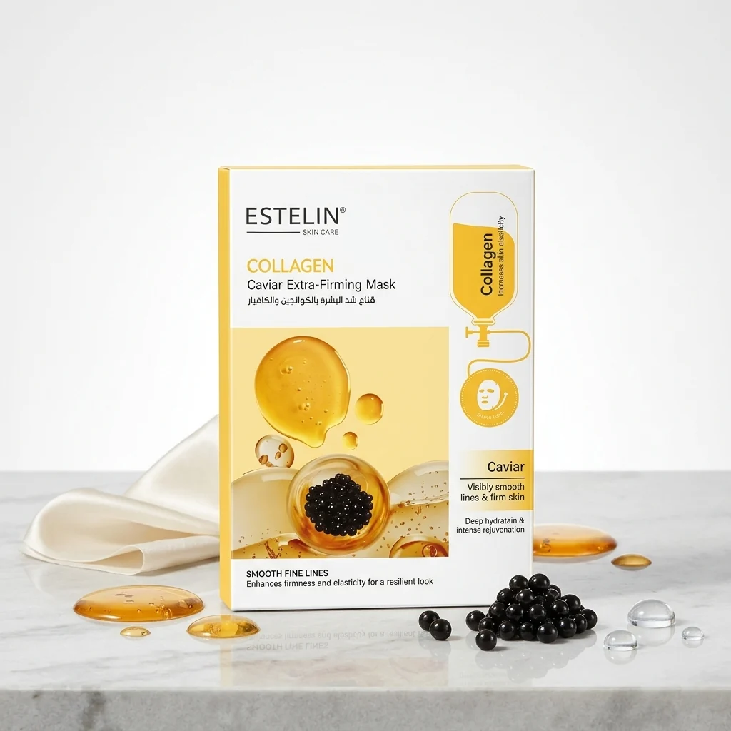 Тканевая маска для лица с коллагеном и икрой Estelin Collagen & Caviar Extra-Firming Mask, 25 г