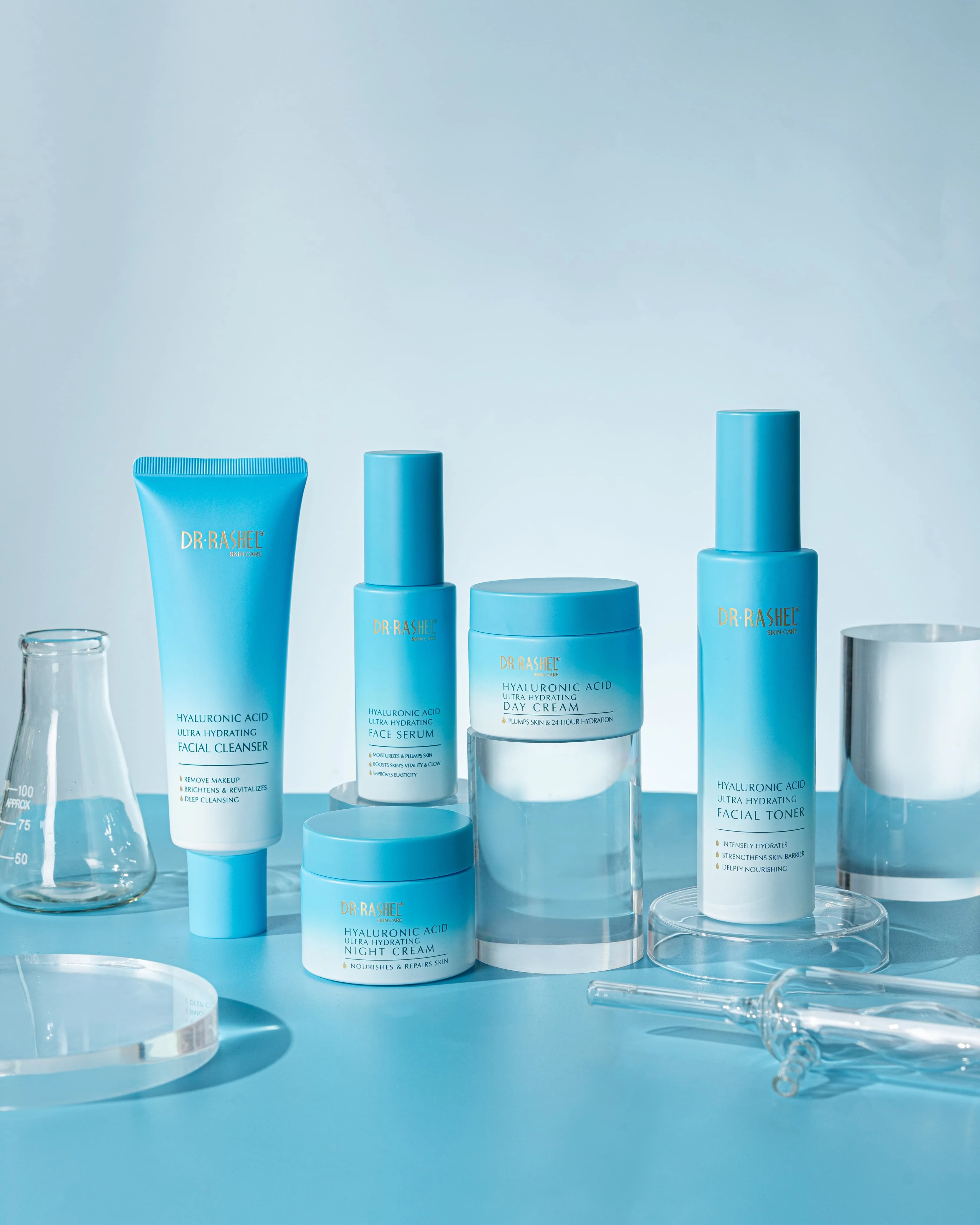 Питательный набор с гиалуроновой кислотой - Dr. Rashel Hyaluronic Acid Ultra Hydrating Skin Care Set/6pcs