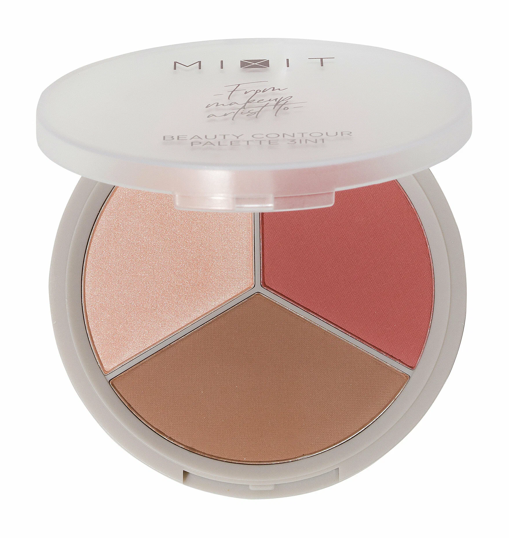 Палетка для скульптурирования лица MIXIT Make Up Beauty Contour Palette 3in1, 02 11г