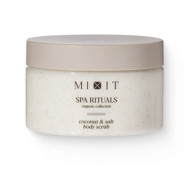 Соляной скраб-бальзам для тела с кокосовой стружкой MIXIT Spa Rituals Coconut & Salt Body Scrub 300г