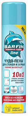 Средство чистящее для стекол и зеркал «BARFIN Чудо-пена с ароматом лайм-мята» 300 мл
