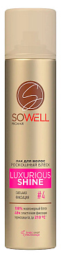 Лак для волос SoWell Luxurious Shine Роскошный блеск сильной фиксации ,300 см3