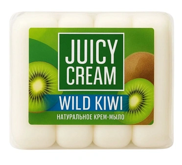 Крем-мыло туалетное твердое JUICY CREAM Wild Kiwi, 4*75гр