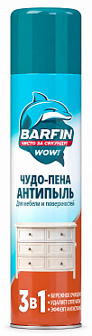 Средство чистящее для мебели и твердых поверхностей «BARFIN Чудо-пена Антипыль» в а/у, 300 мл